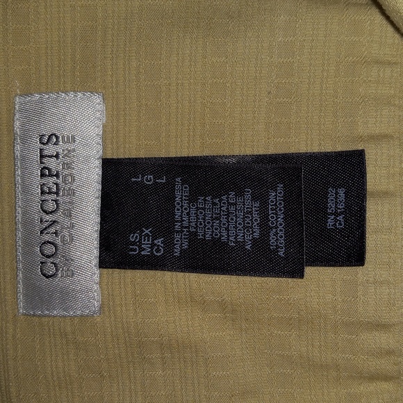 Concepts by Claiborne Beige Pinstripe Dress Shirt 👔 (Size: Large) - Picture 3 of 7